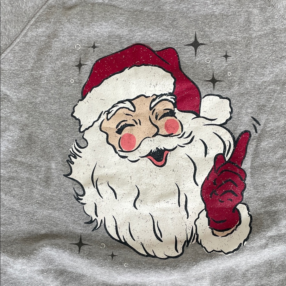 Gray Santa Crew Neck Sweatshirt - Picture 3 of 4